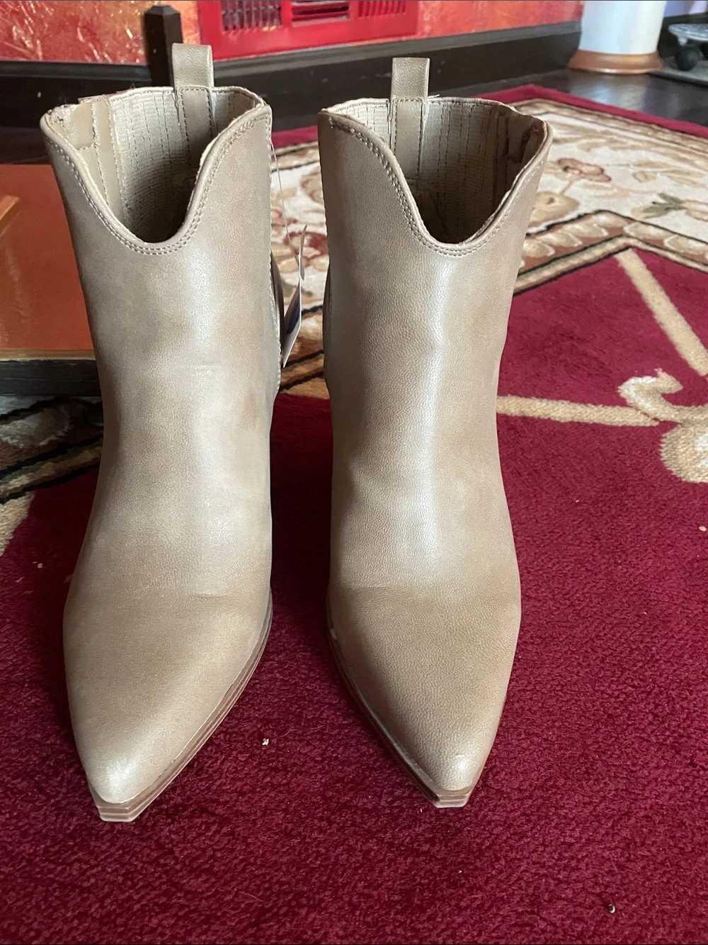Indigo Women's Pointed Ankle Booties - Taupe